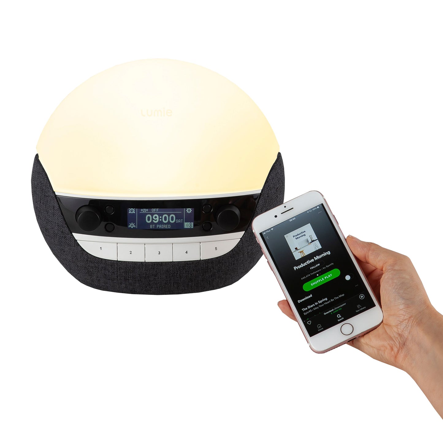 Lumie Bodyclock Luxe DAB giver dig en lettere opvågning. Wake-up lampe. Høj kvalitet. Godkendt som Medicinsk Udstyr.